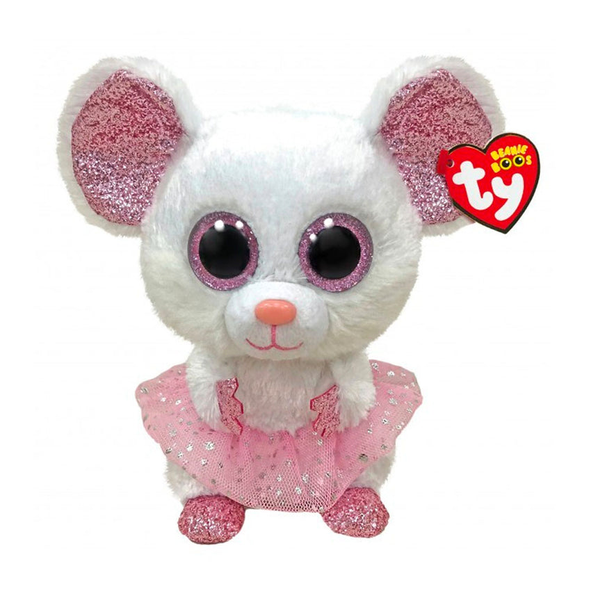 TY Beanie Boos - White Ballerina Mouse - Nina