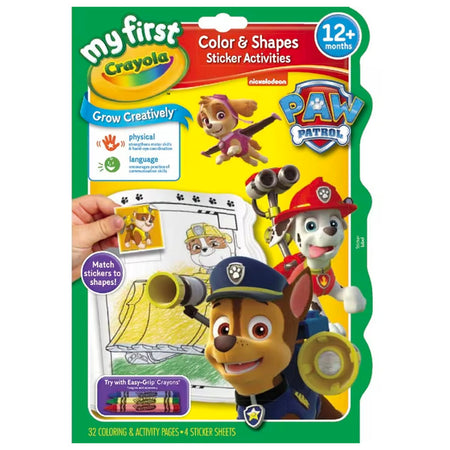 Crayola Color and Shapes Sticker Book Paw Patrol