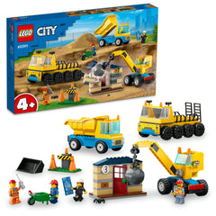LEGO City Construction Trucks and Wrecking Ball Crane 60391
