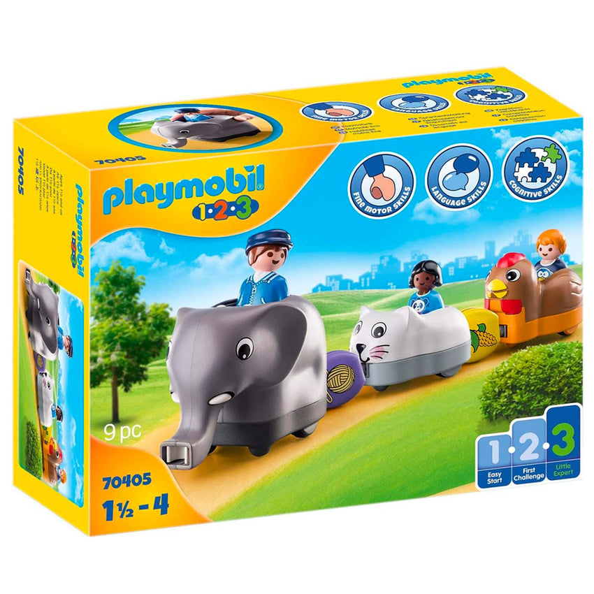 Playmobil - 1.2.3 Animal Train - 70405