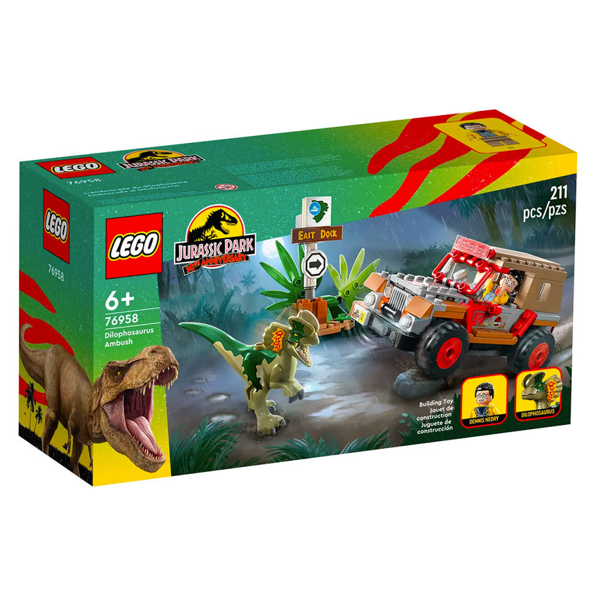 LEGO Jurassic Park 30th Anniversary Dilophosaurus Ambush 76958