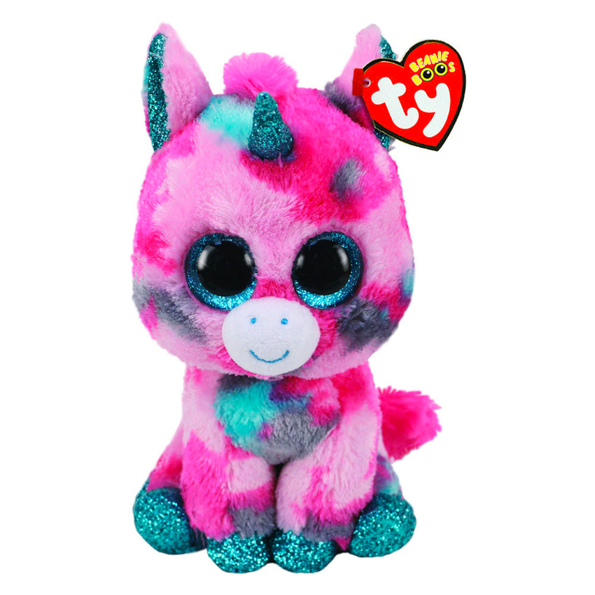 TY Beanie Boos - Pink/Aqua Unicorn - Gumball