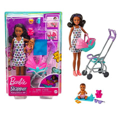 Barbie - Skipper Babysitter Inc Doll & Accessories Playset - Curly Brunette