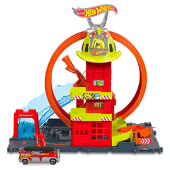 Hot Wheels City Super Loop Fire Station