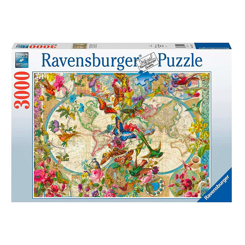 Ravensburger - Flora & Fauna - World Map - 3000 Piece