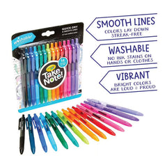 Crayola - Take Note - Washable Gel Pens 14 Pack