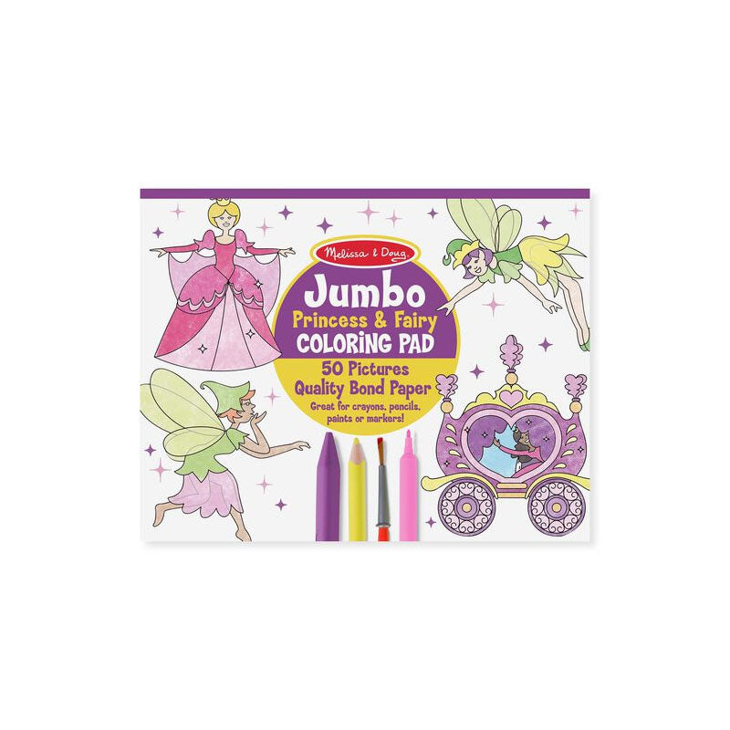 Melissa & Doug - Jumbo Coloring Pad - Princess and Fairy