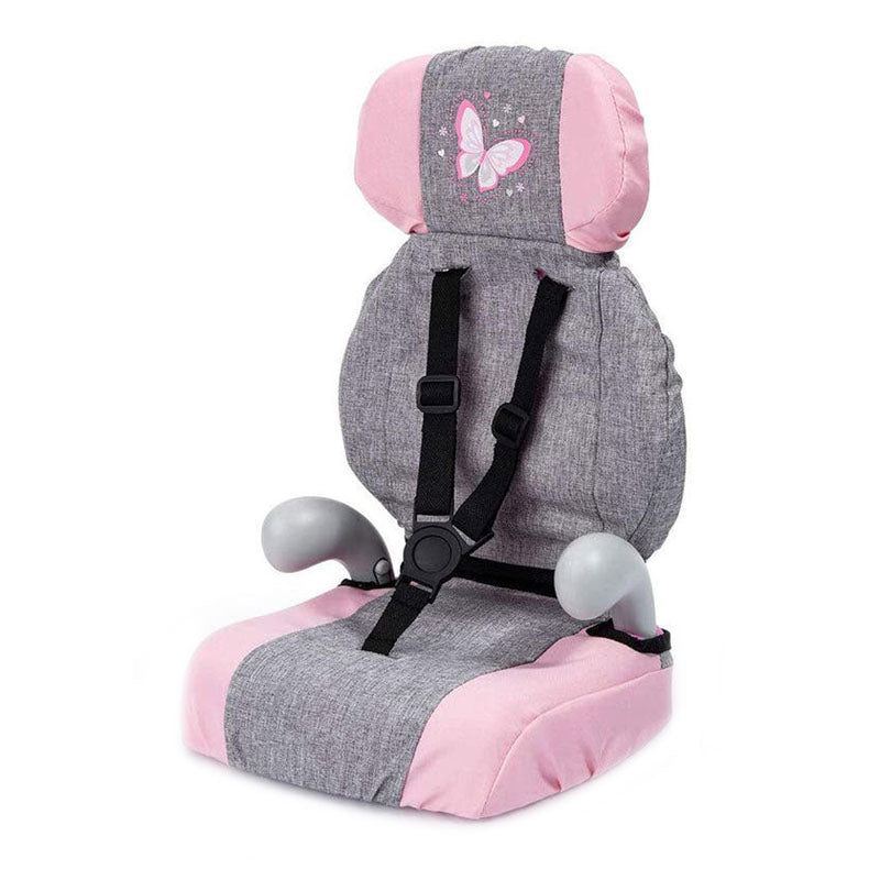 Bayer Doll Deluxe Car Booster Seat - Grey/Pink/Butterfly