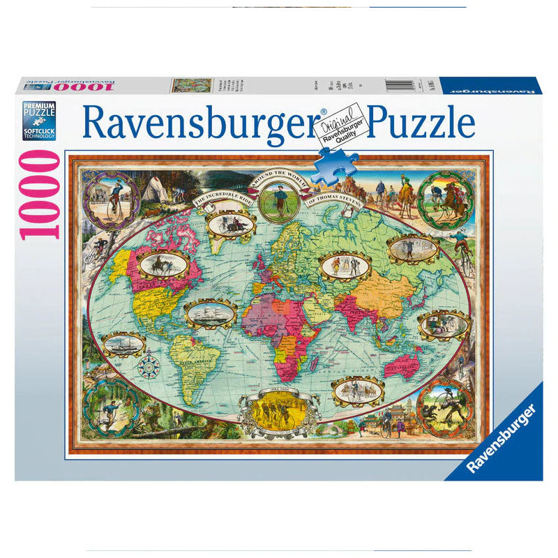 Ravensburger - Around the World by Bike Puzzle - 1000 Piece