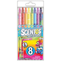 Scentos Scented - Twist Up Crayons 8 Pack