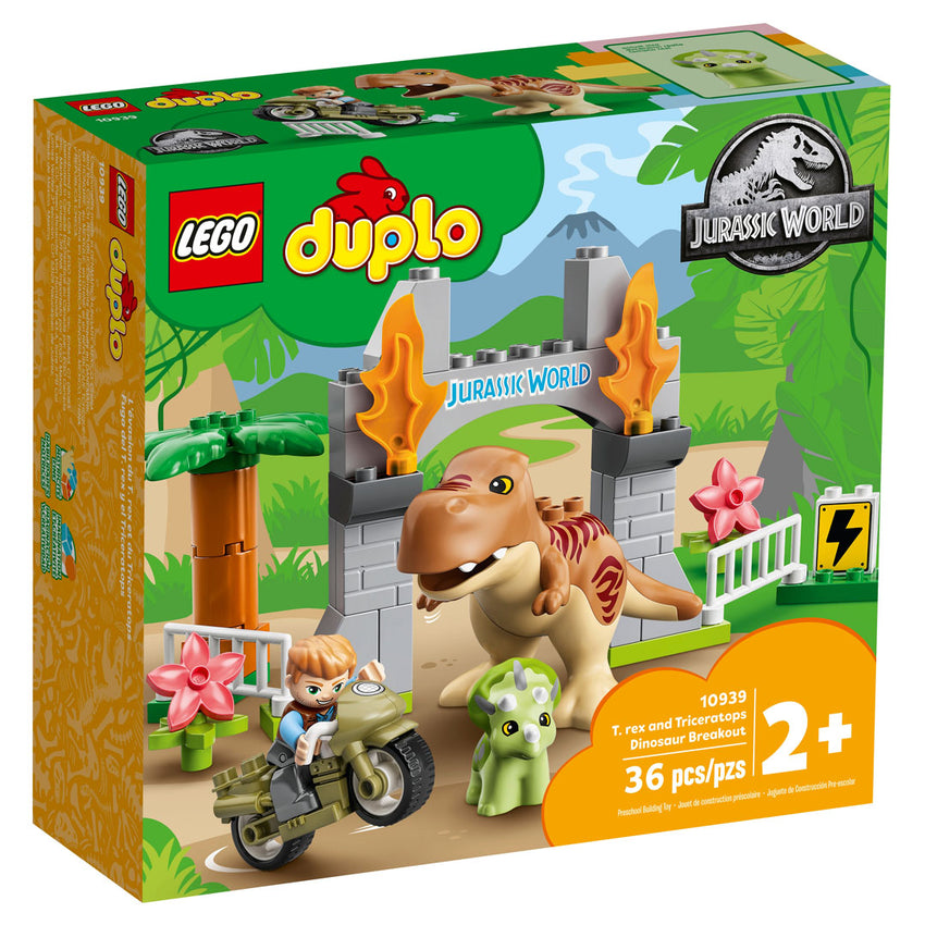 LEGO duplo T-Rex And Triceratops Dinosaur Breakout - 10939