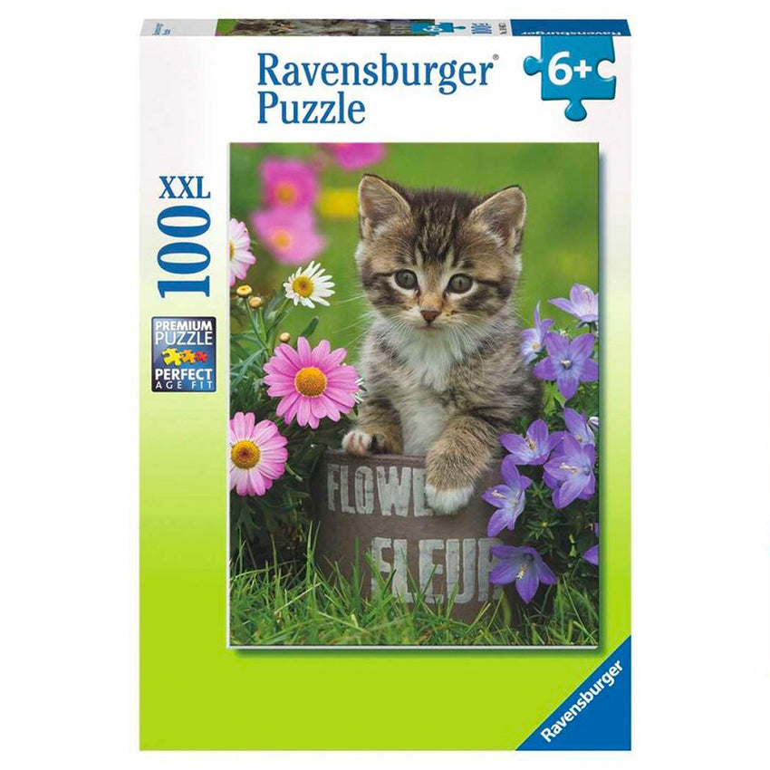 Ravensburger Kitten Among the Flowers Puzzle 100 Piece