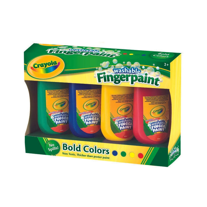 Crayola Washable Finger Paint 4 Bold Colors
