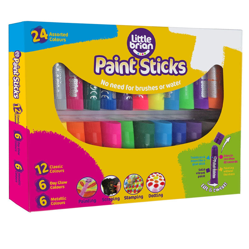 Little Brian Paint Sticks - Assorted 24 Pack