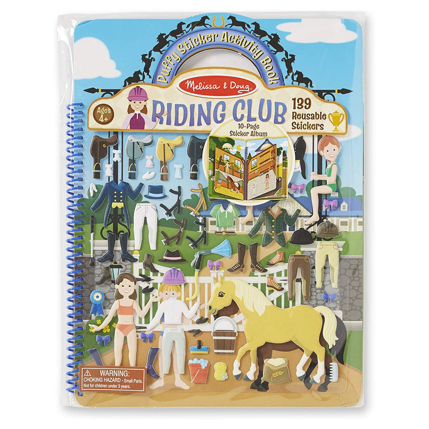 Melissa & Doug Reusable Puffy Sticker Deluxe Riding Club