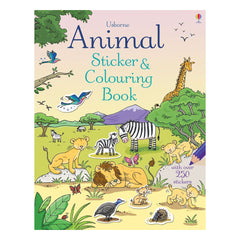 Animal Stickers & Colouring Book
