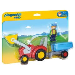 Playmobil 1.2.3 Tractor with Trailer 6964